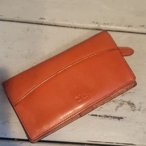 Ralph Lauren orange leather wallet